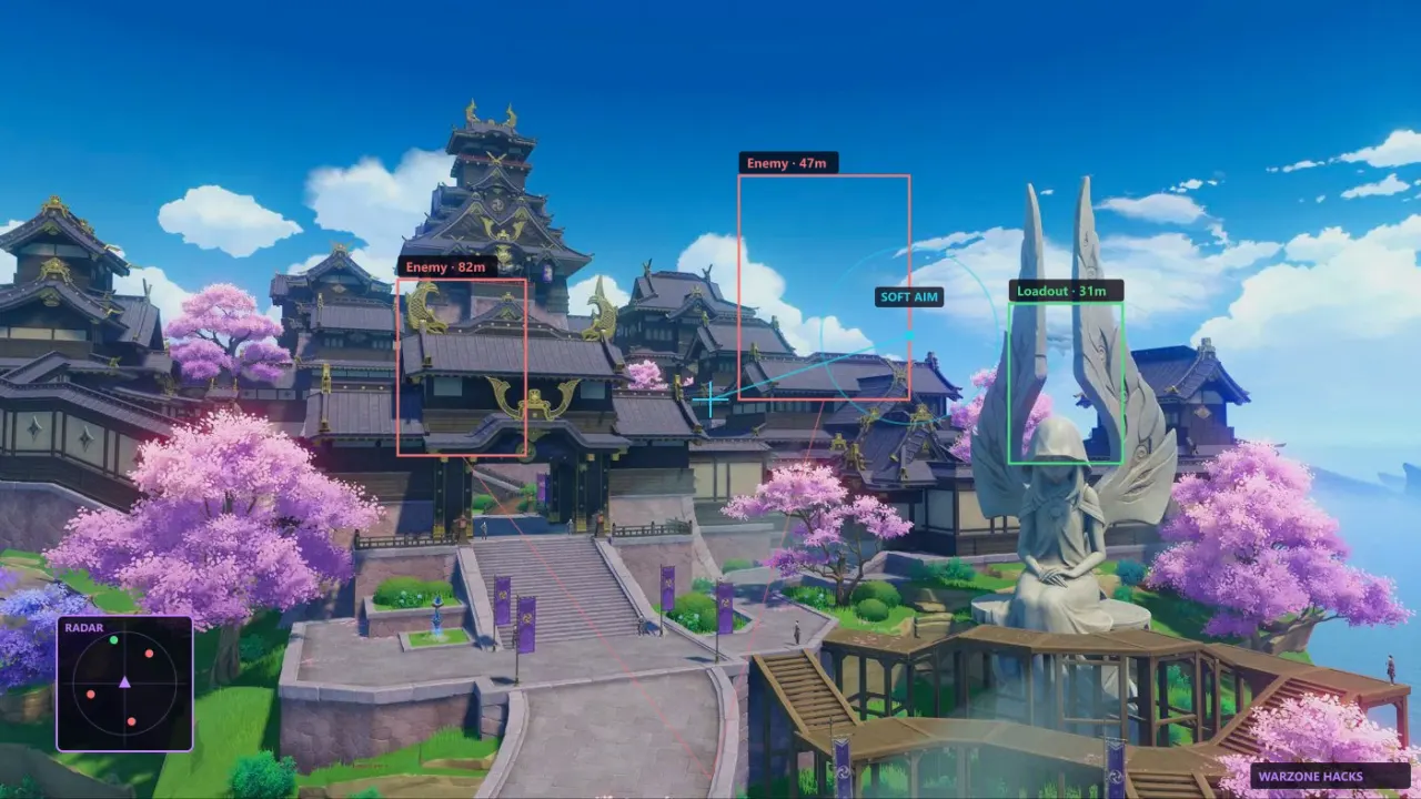 Domain entrance artwork used for a Genshin instant kill and auto loot farming guide